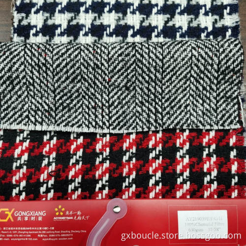 Boucle mode Houndstooth design dubbel ansikte tyg